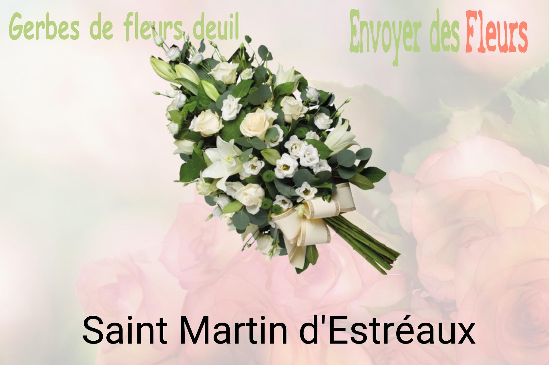 Gerbe de fleurs de deuil livrée à Saint-Martin-d'Estréaux